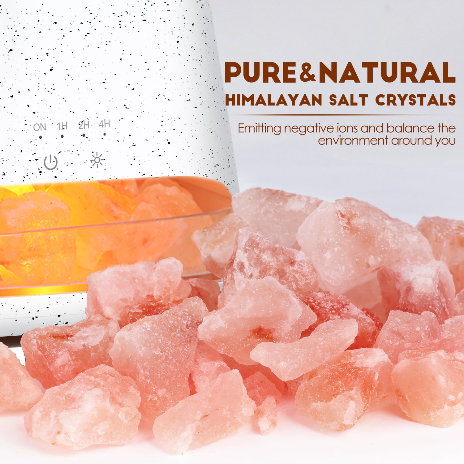 SALKING ambient amber glow lights softly to enhance relaxation.