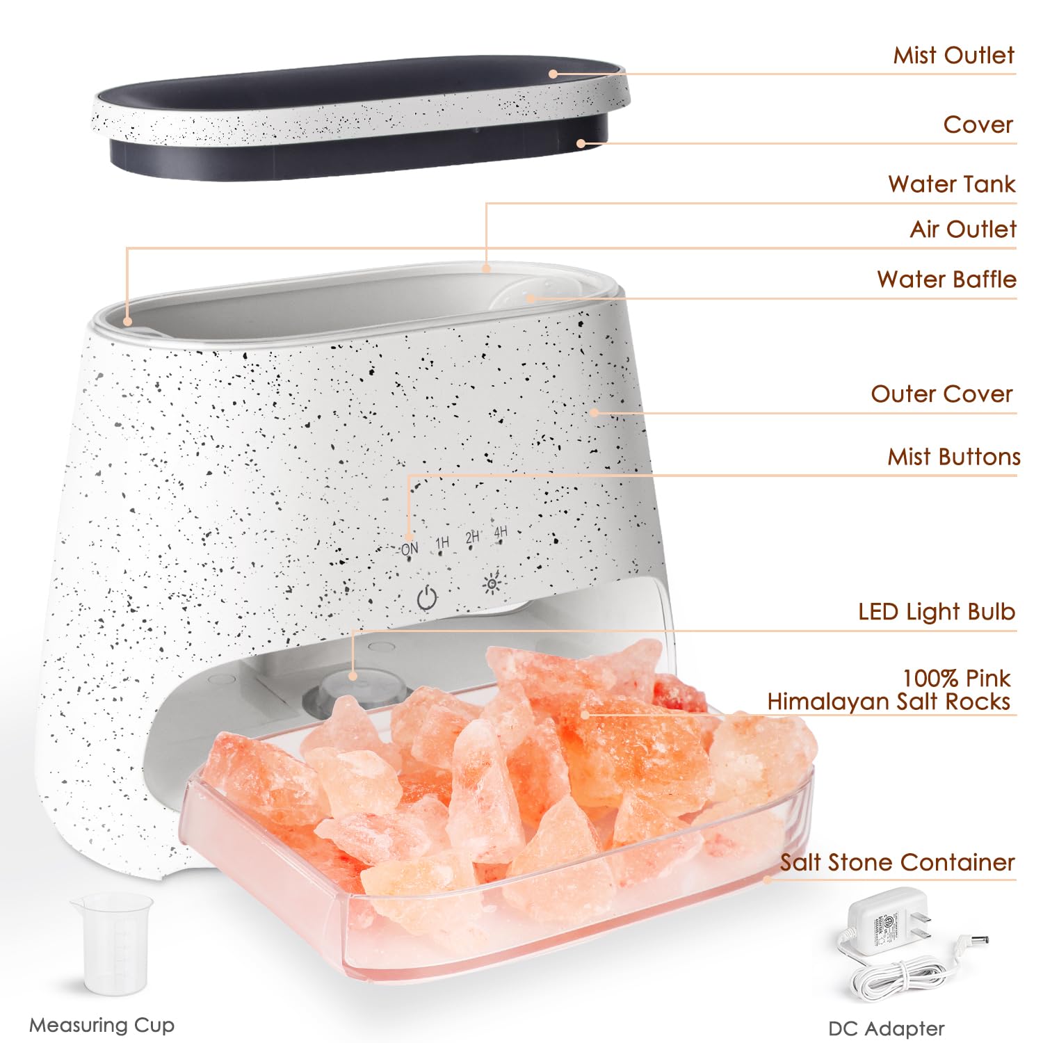 SALKING compact desk diffuser fits small areas without crowding.