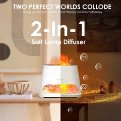 SALKING diffuser flame-effect creates a cozy candle-like ambiance.