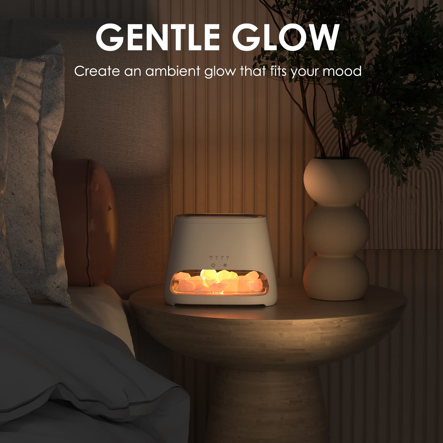 SALKING diffuser water reservoir enables quiet aromatherapy sessions.