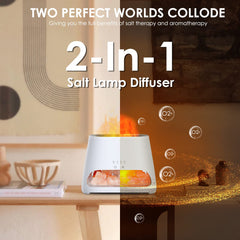 SALKING flame-effect LED lighting enhances ambience for relaxing spaces.