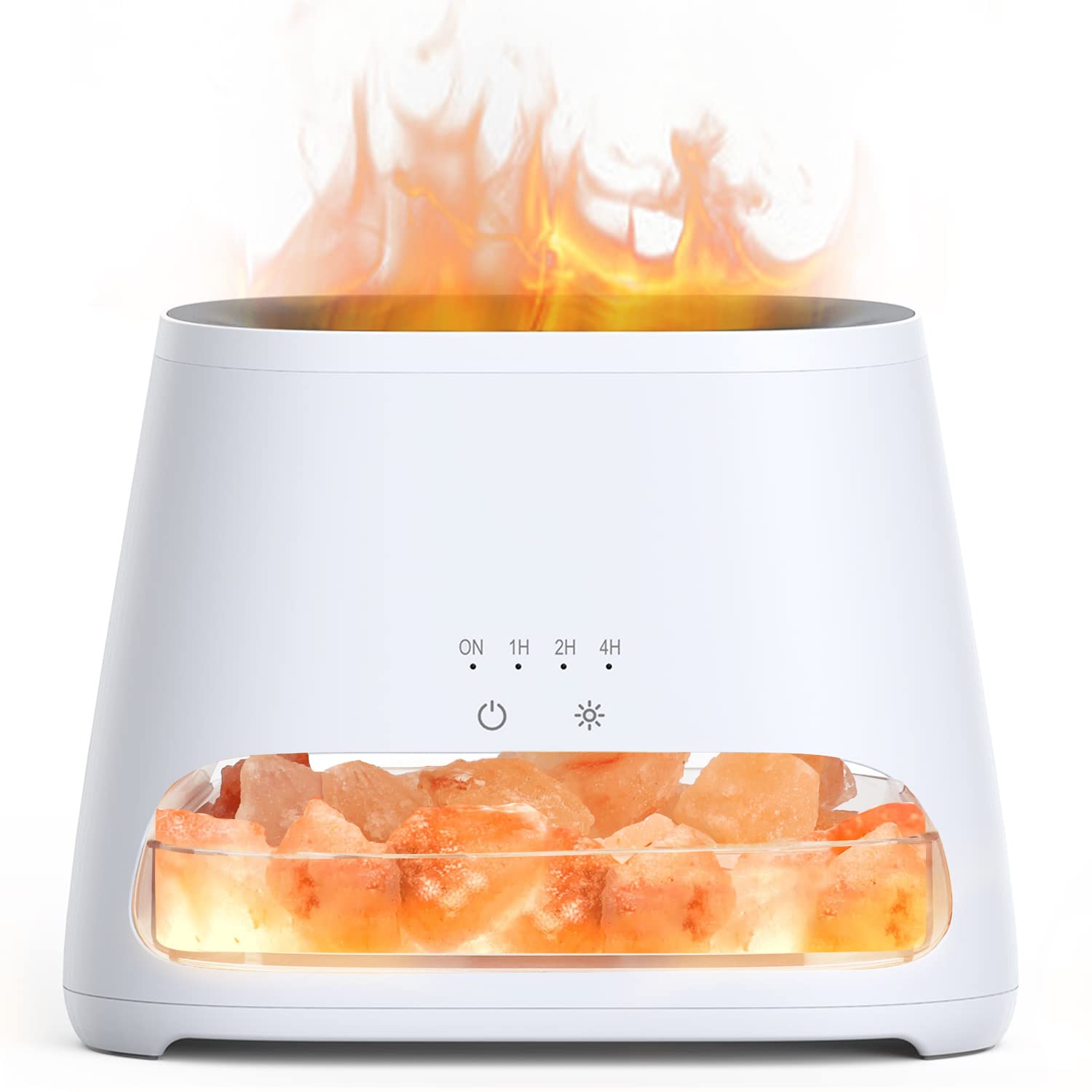 SALKING salt lamp diffuser setup adds warm ambient glow for cozy evenings.