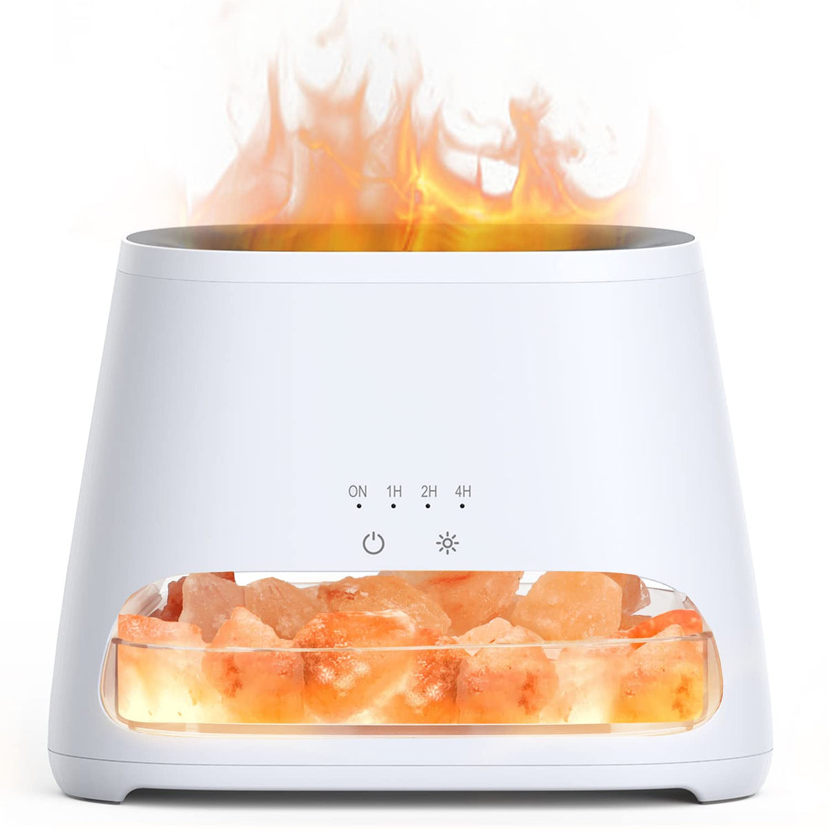 SALKING salt lamp diffuser setup adds warm ambient glow for cozy evenings.