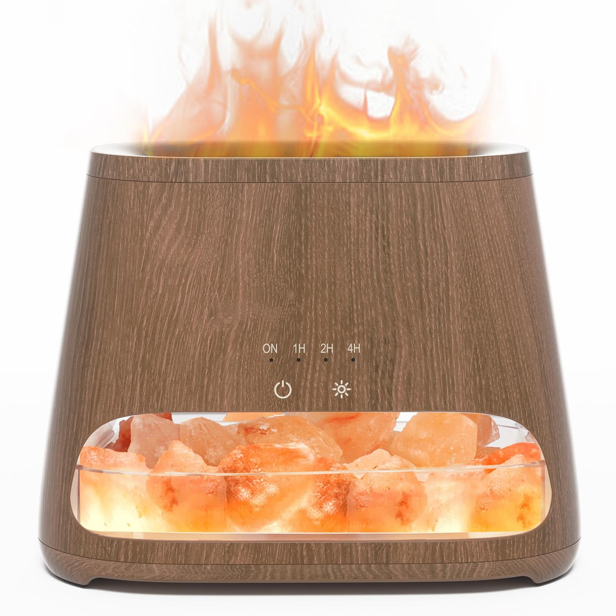 SALKING 2-in-1 Himalayan lamp diffuser with warm amber glow for calming spaces