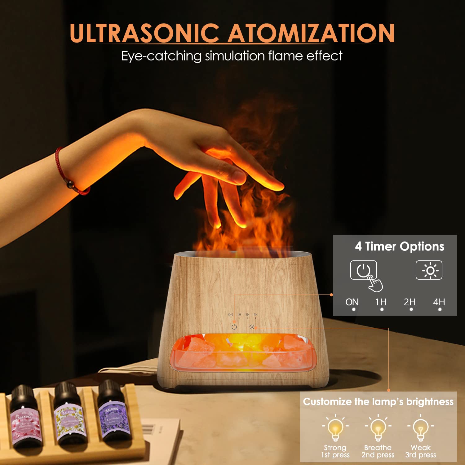 SALKING auto-off feature ensures safe use.