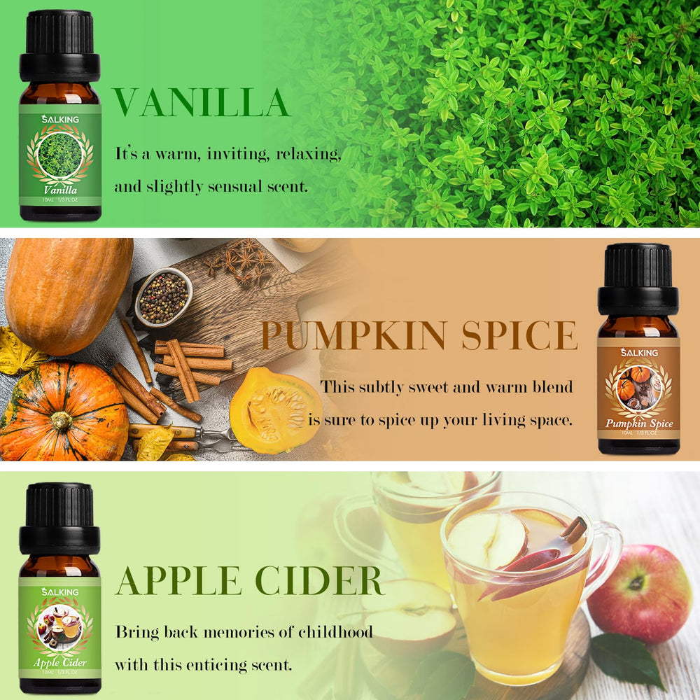SALKING Apple Cider fragrance oil bottle for diffusers and seasonal room refresh.