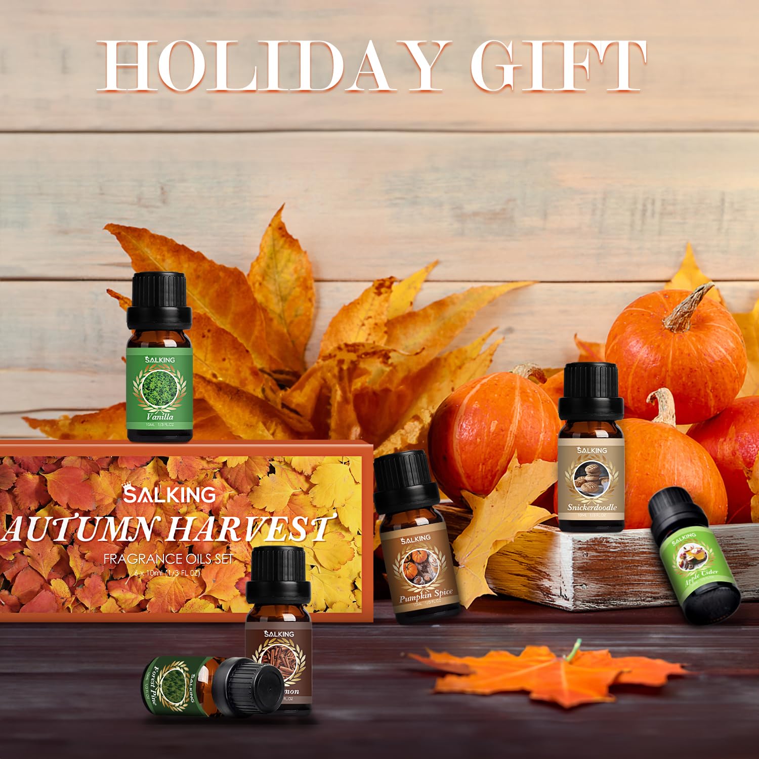 SALKING Autumn gift set fragrance oils image for DIY candles and soaps.