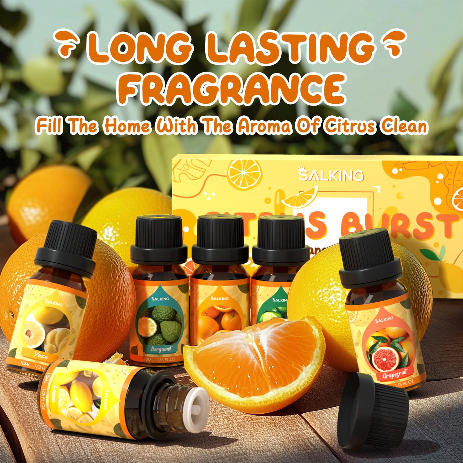 SALKING Citrus Burst Lime oil delivers crisp, energizing aroma for crafts.