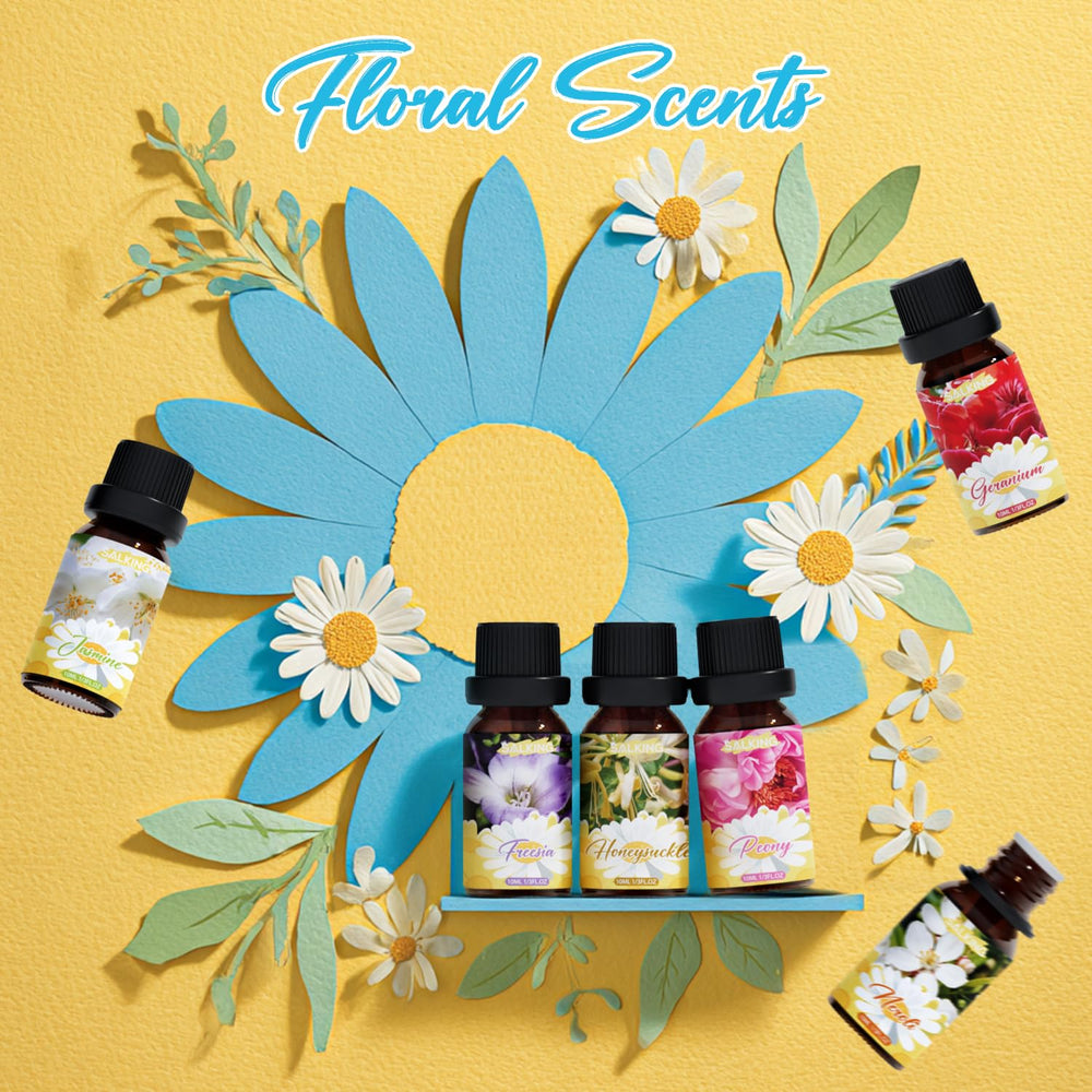 SALKING Neroli essential oil bottle for diffusers, adds bright, uplifting garden notes.