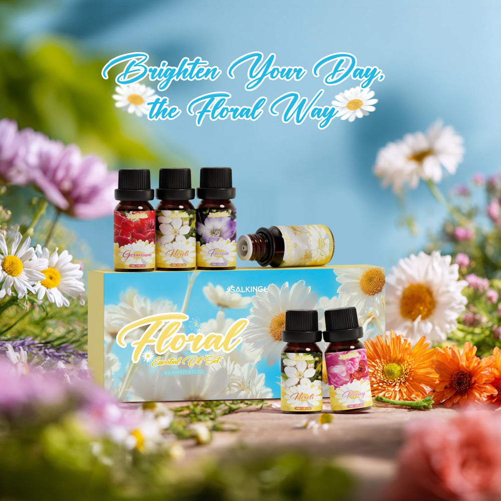 SALKING gift-set box featuring six oils, ideal for experimentation and gifting.
