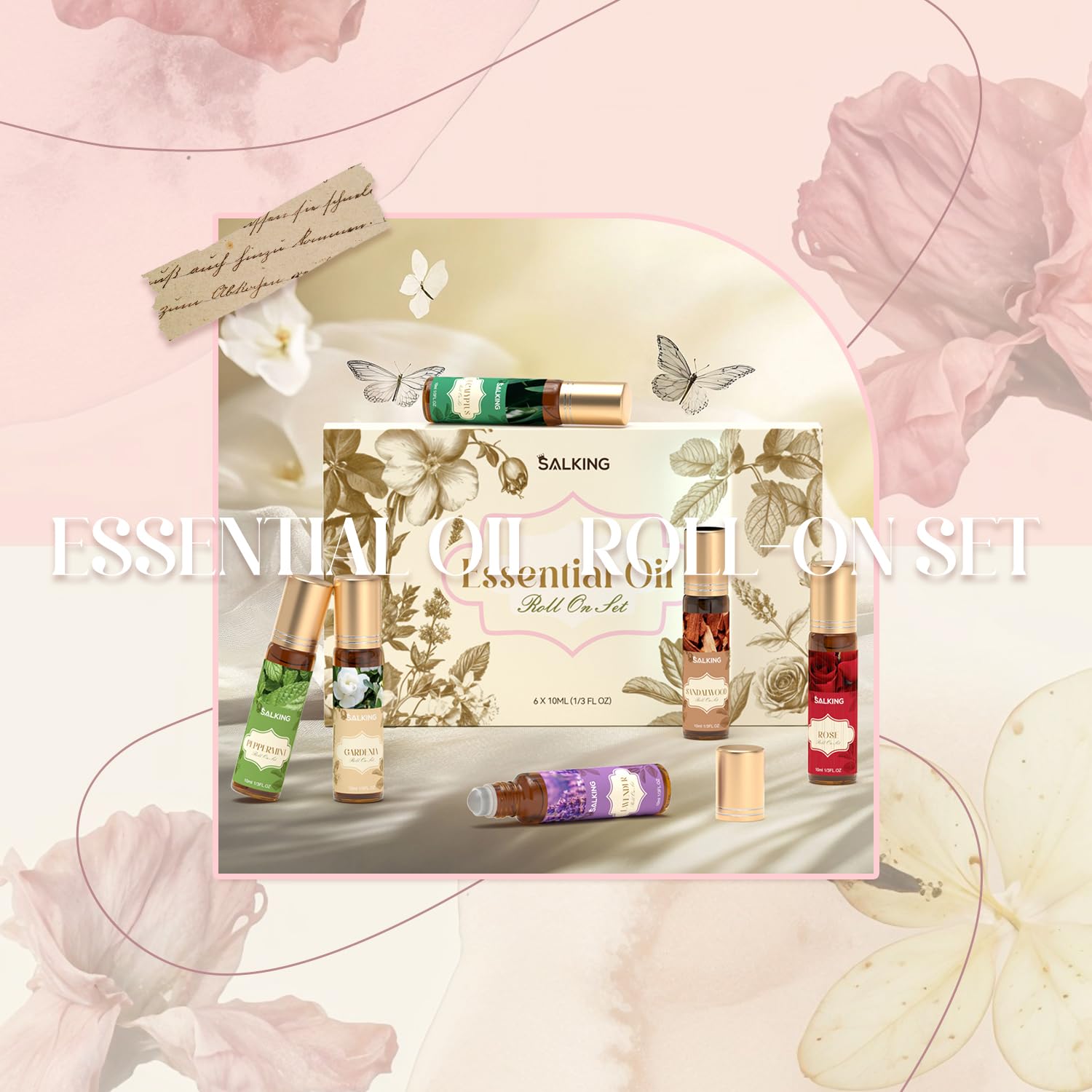 SALKING sandalwood roll-on, warm woodsy aroma for calm moments.