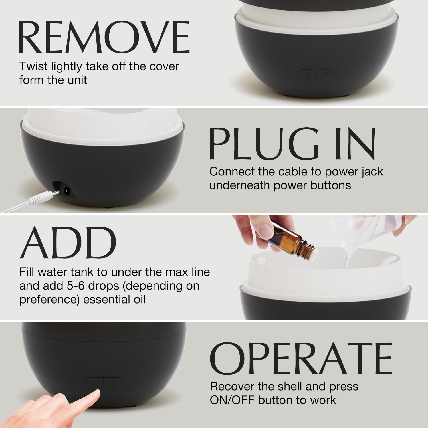 SALKING Flame Diffuser Nightlight mood helps unwind during evenings