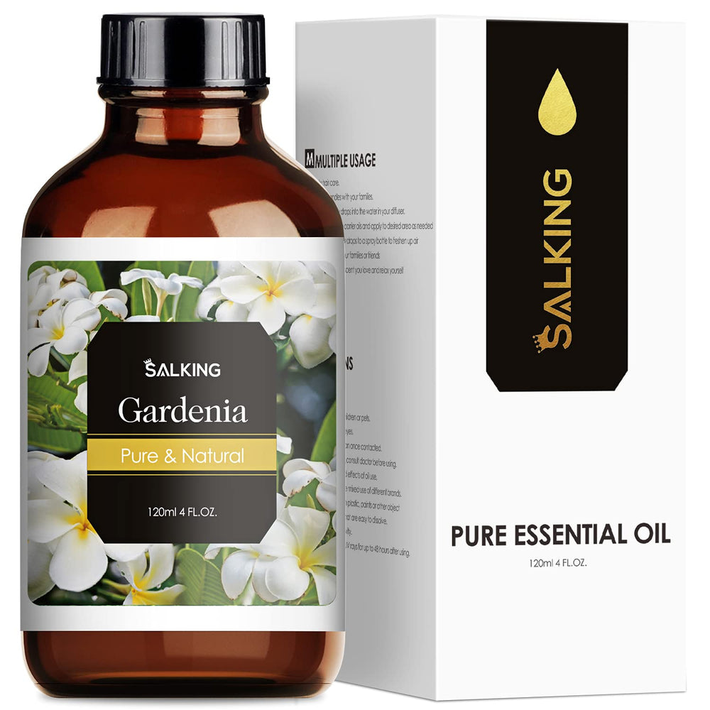 SALKING Gardenia essential oil bottle front in premium packaging for diffusion use.