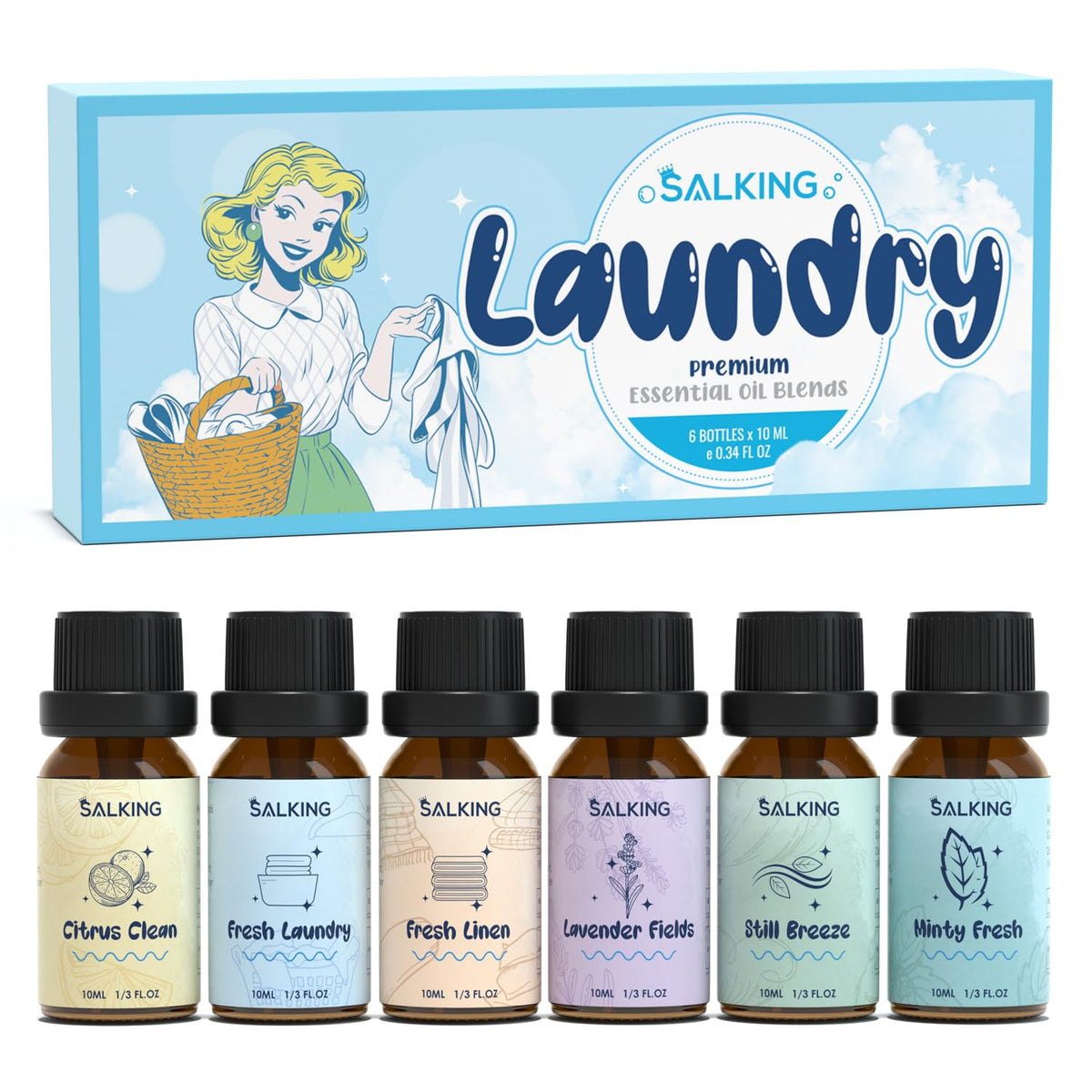 SALKING Citrus Clean bottle showing a bright, fresh scent for laundry