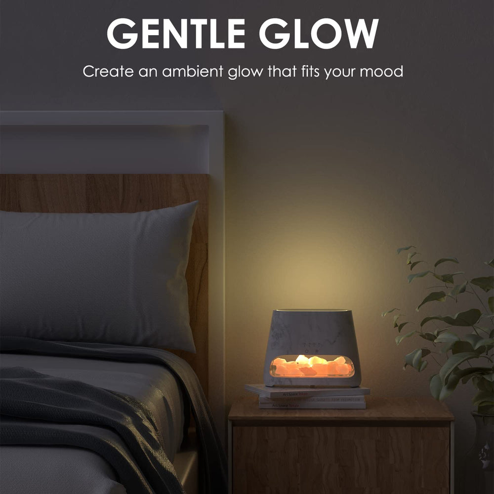 SALKING LED flame effect and diffuser in dimmed lighting
