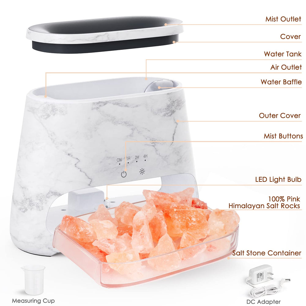 SALKING marble salt lamp scene adding decorative warmth