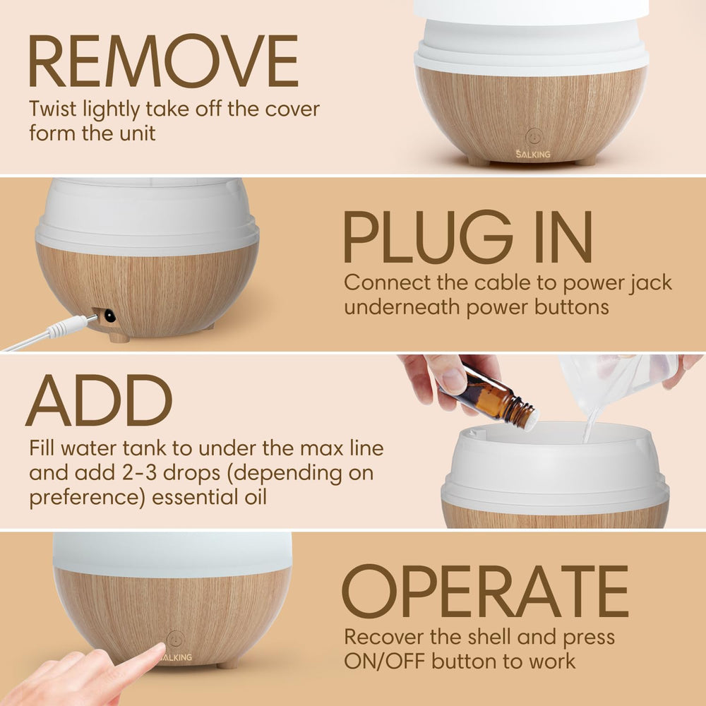 SALKING portable diffuser kit fits office, home, and travel setups.