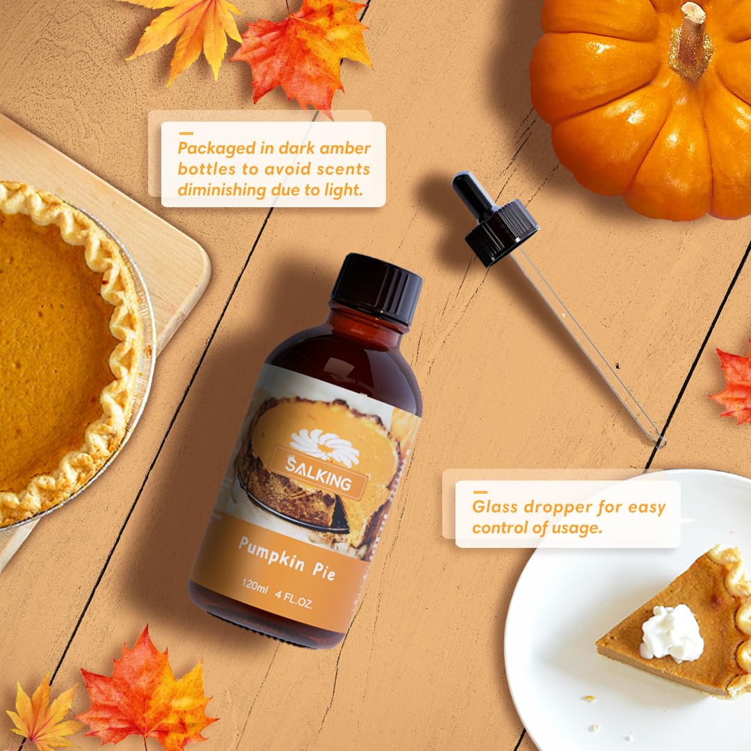 SALKING Pumpkin Pie Fragrance Oil for candle making with warm scent.