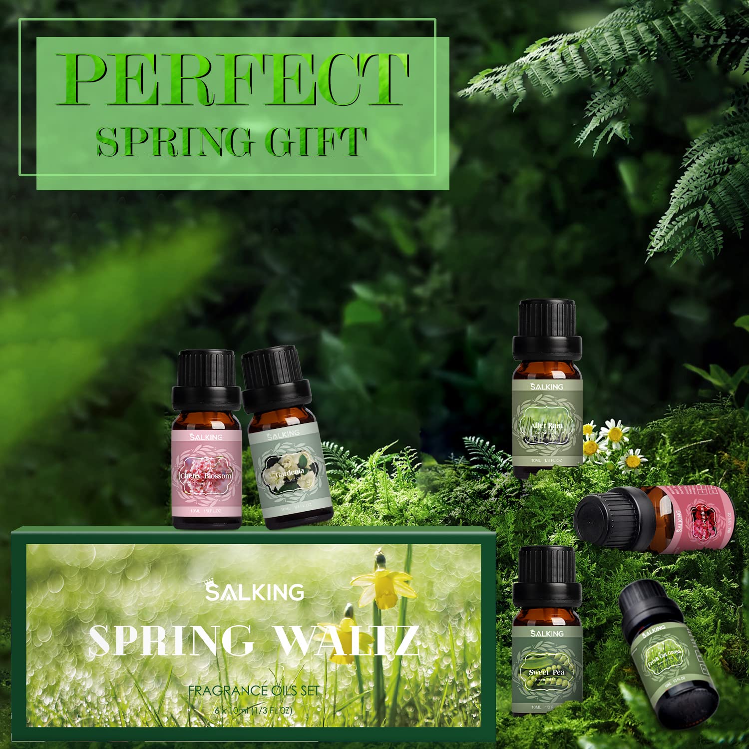 SALKING Cherry Blossom fragrance oil bottle for fresh spring diffusions