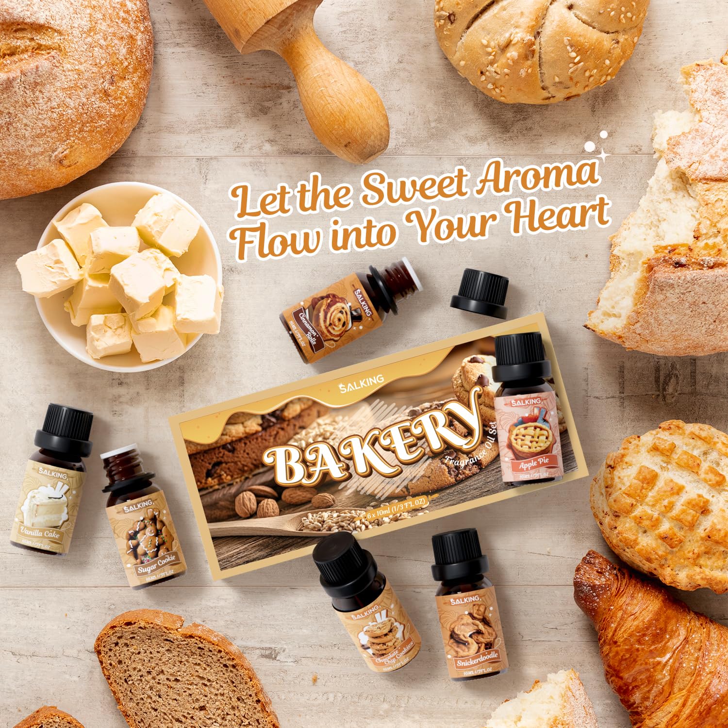 SALKING Sugar Cookie oil bottle offers soft bakery sweetness for candles