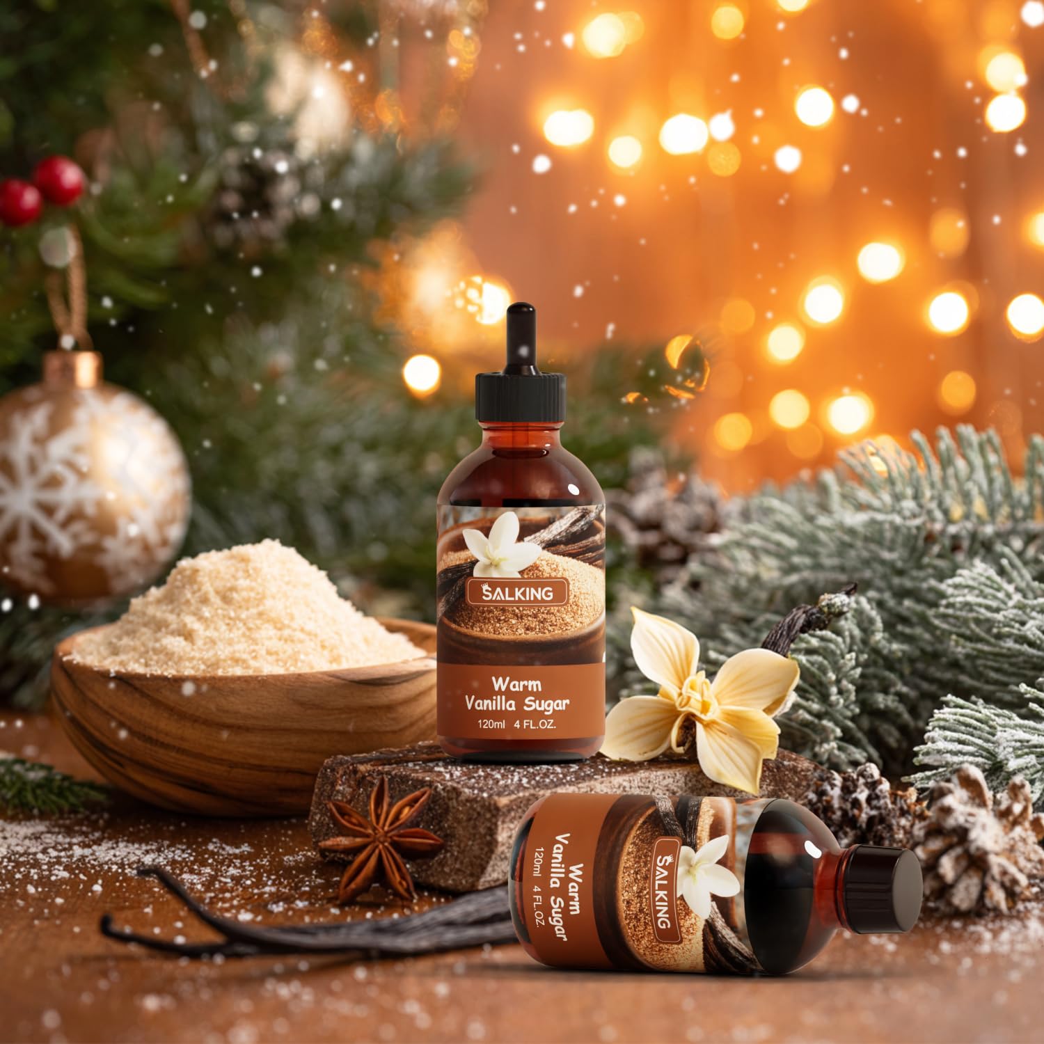 SALKING Warm Vanilla Sugar 120ml gift-ready fragrance oil package