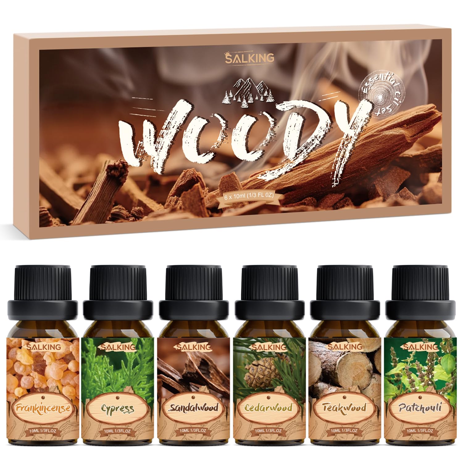 SALKING Woody Frankincense bottle for diffusing grounding aroma