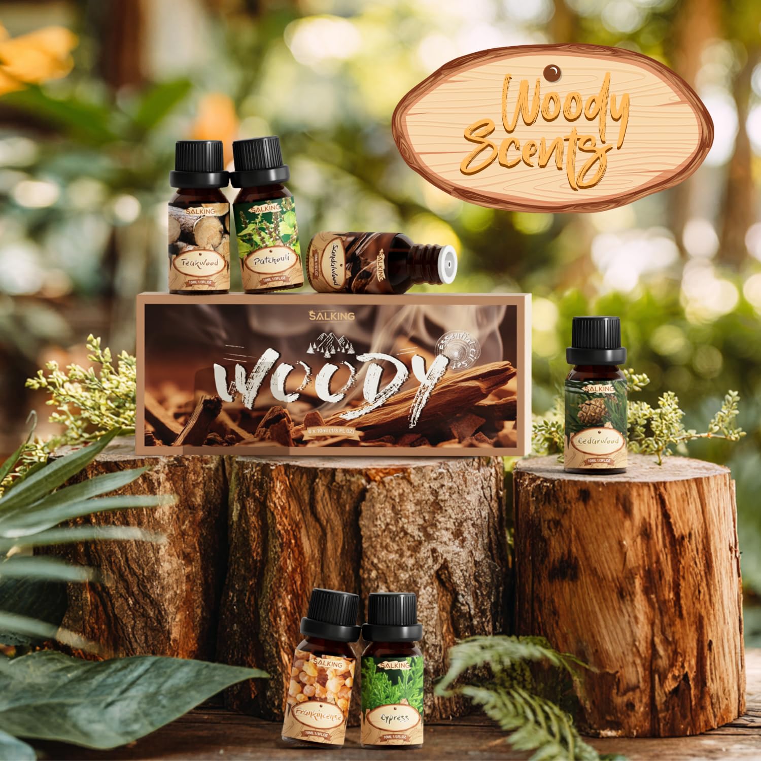 SALKING Teakwood bottle for warm, masculine ambiance