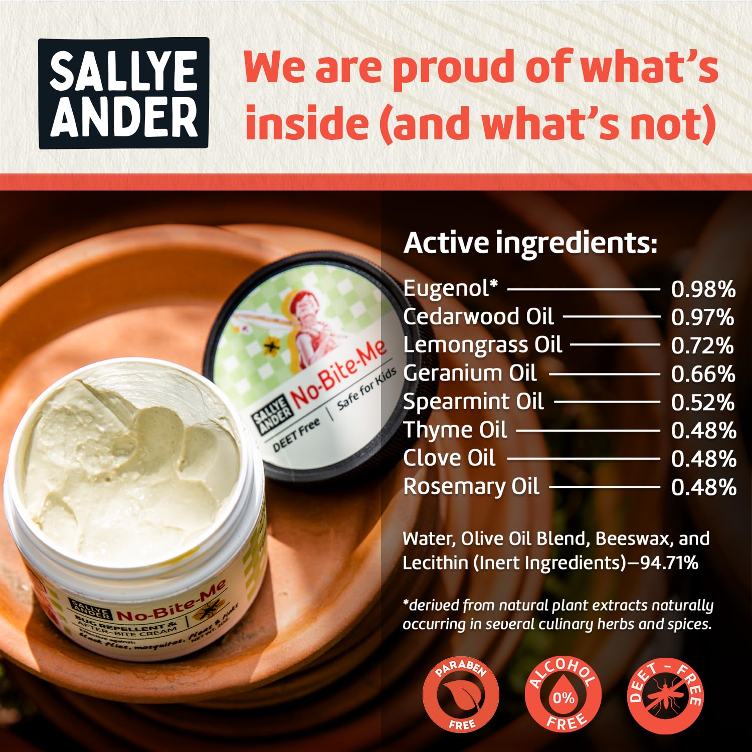 SALLYEANDER No Bite Me compact travel tin fits in a backpack