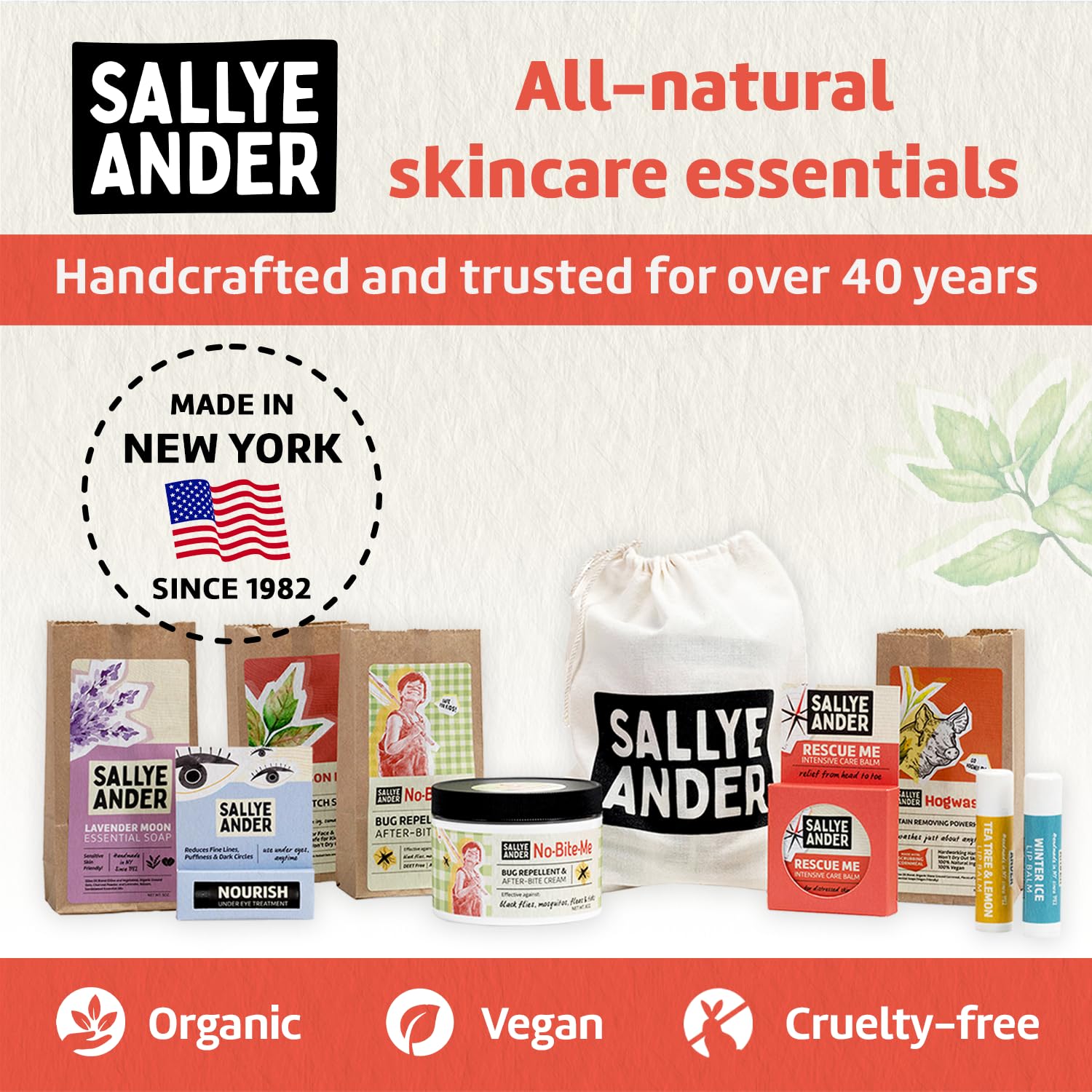 SALLYEANDER No Bite Me cruelty-free USA-made skincare choice