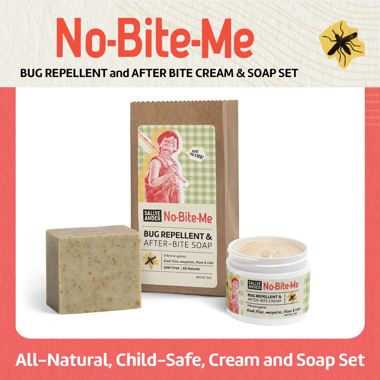 SALLYEANDER No Bite Me soap bar as a protective base cleanser.