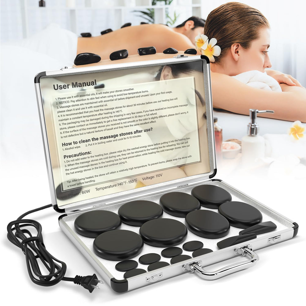 SalonDepot portable stone warmer case for travel-ready spa sessions.