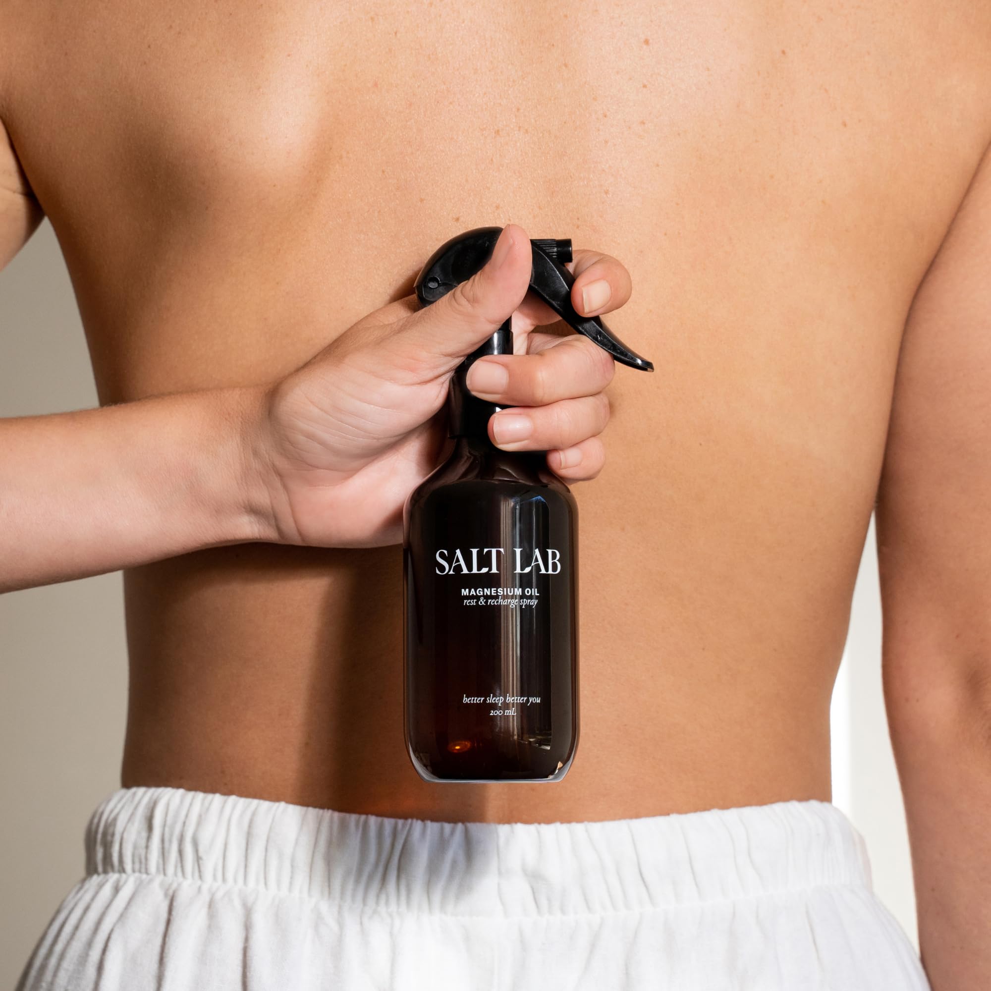 SALT LAB Magnesium Oil Spray offers easy, mess-free application