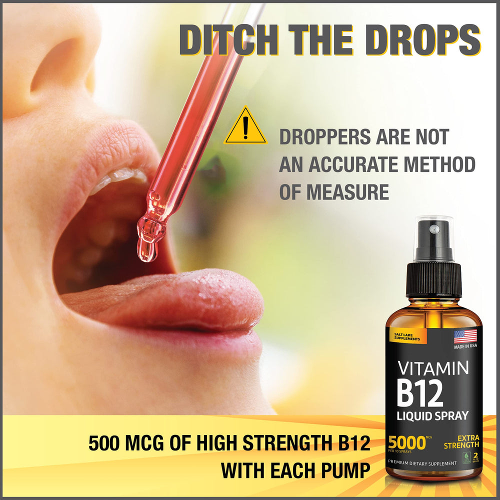 Salt Lake Supplements high-purity B12 with reliable per-spray dosing