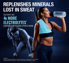Saltivate Salty Orange powder dissolving in water for easy hydration after workouts