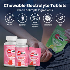 SaltStick Electrolyte FastChews Watermelon chew texture, easy to chew during training