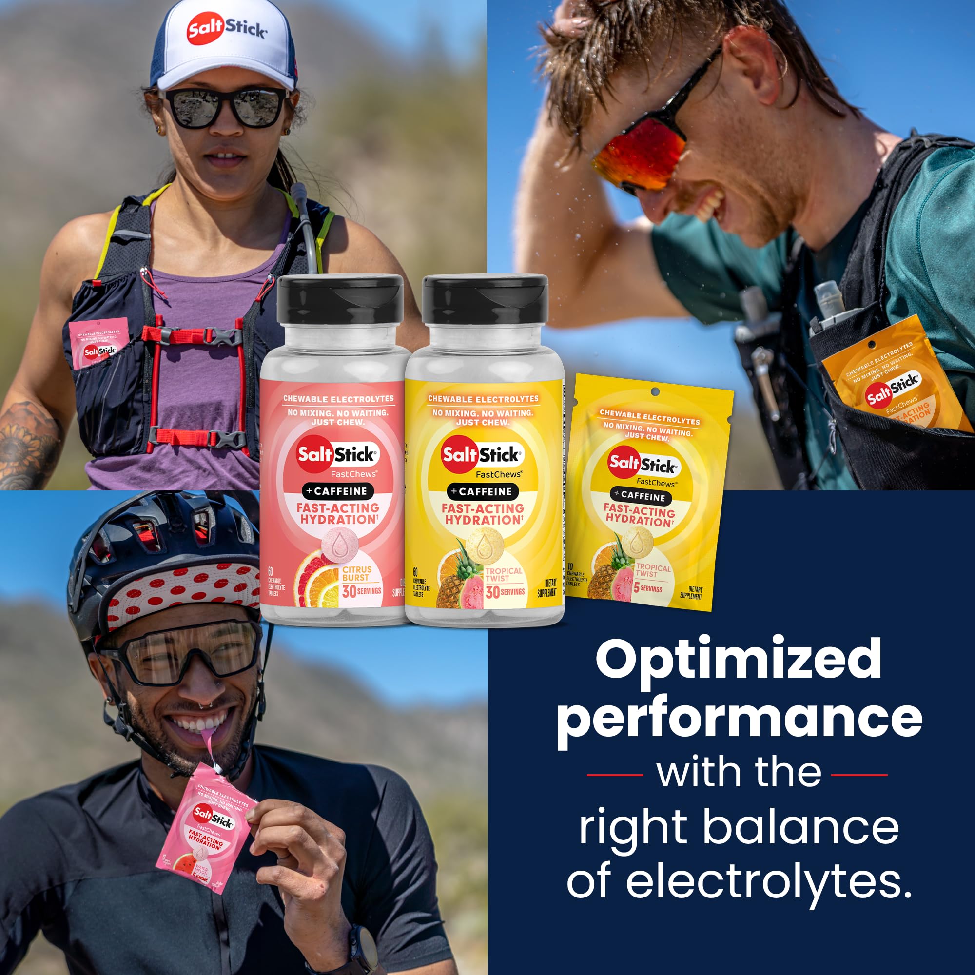 SaltStick FastChews athletic hydration kit, compact set for endurance training.