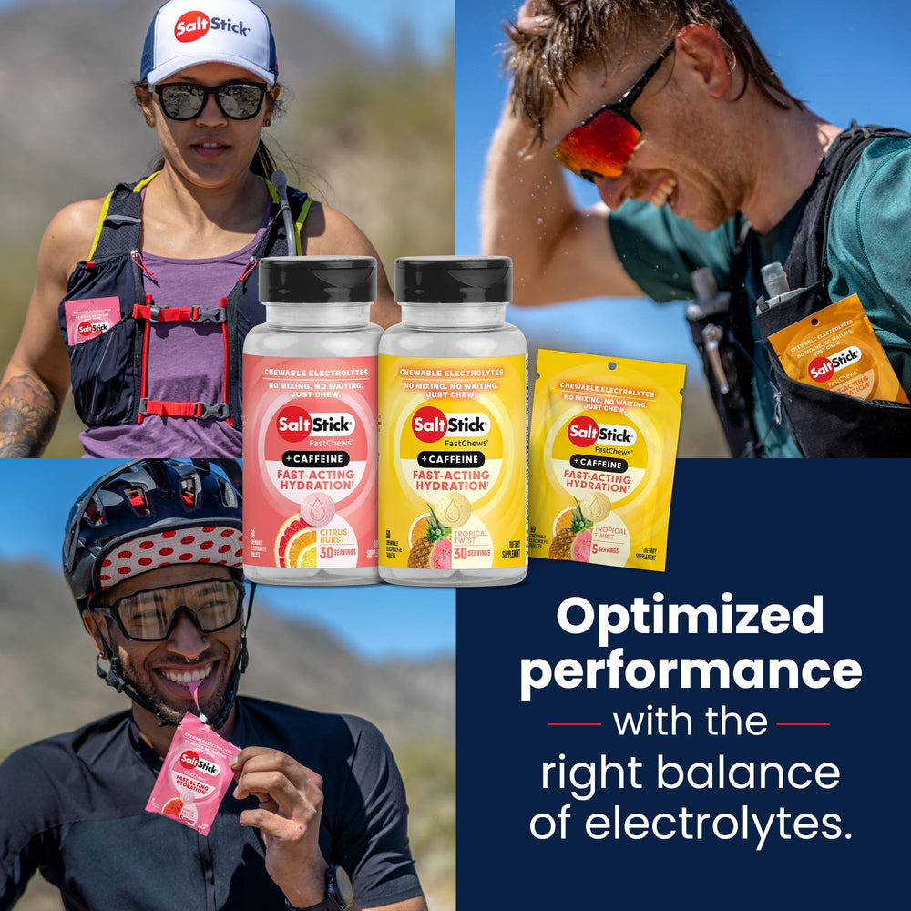 SaltStick FastChews athletic hydration kit, compact set for endurance training.