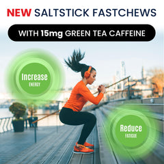 SaltStick FastChews caffeine tablets close-up for quick energy.