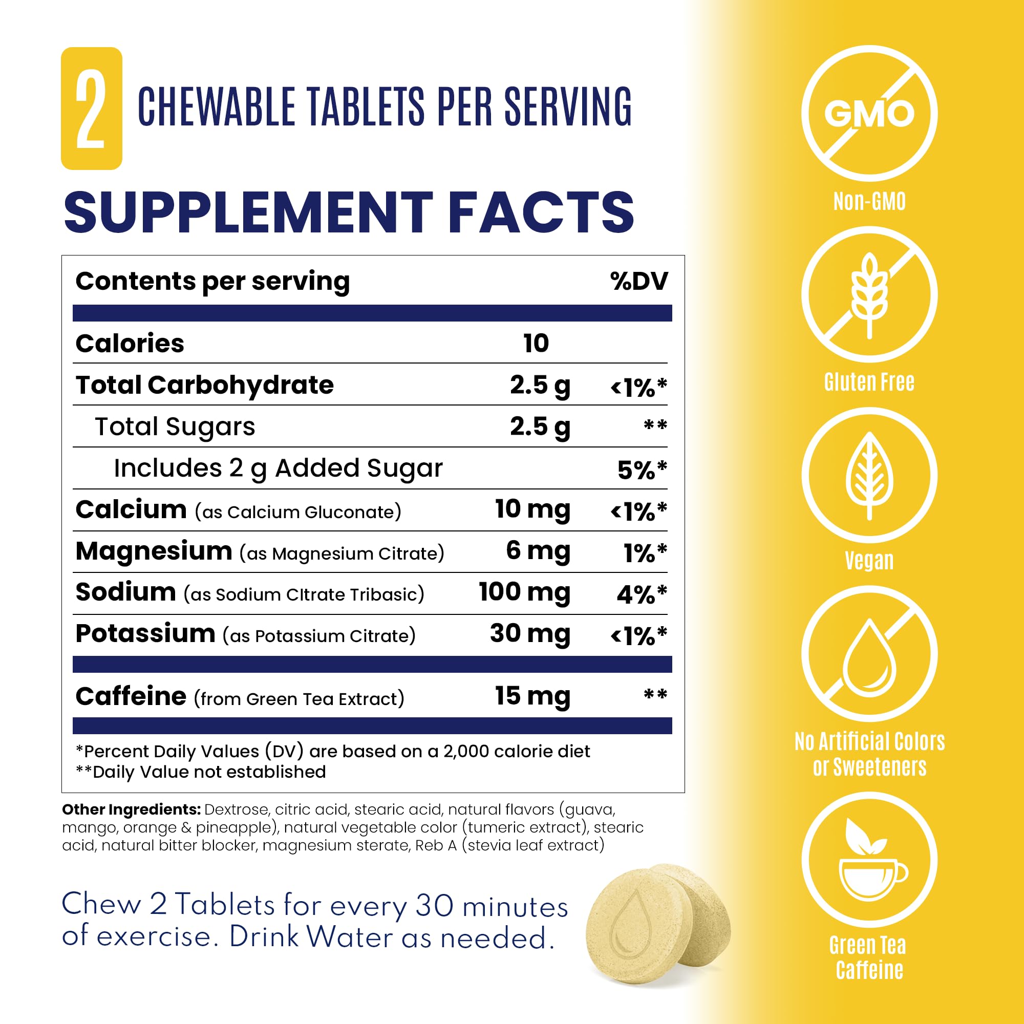 SaltStick FastChews in-hand tablet offers fast electrolyte replacement.