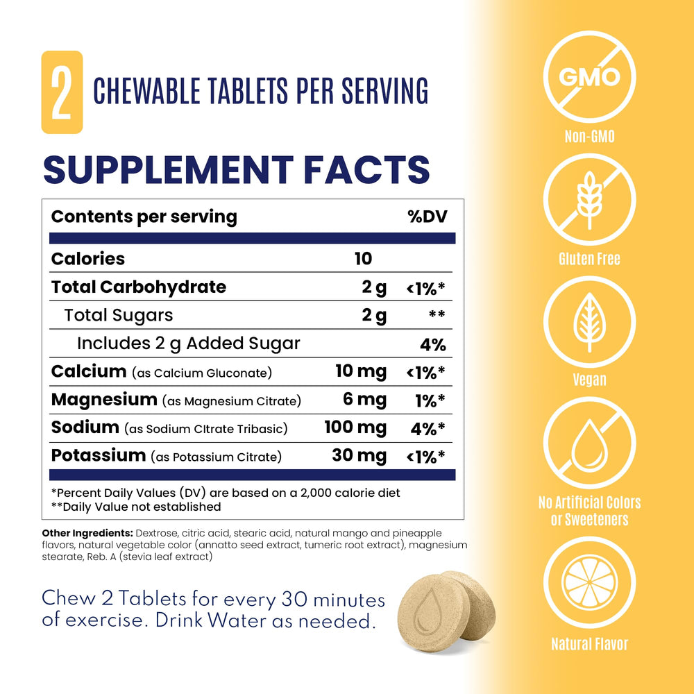 SaltStick FastChews peach flavor pack offering tasty electrolyte support for training