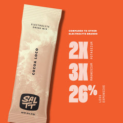 SALTT Cocoa Loco packaging closeup highlighting clean ingredients.