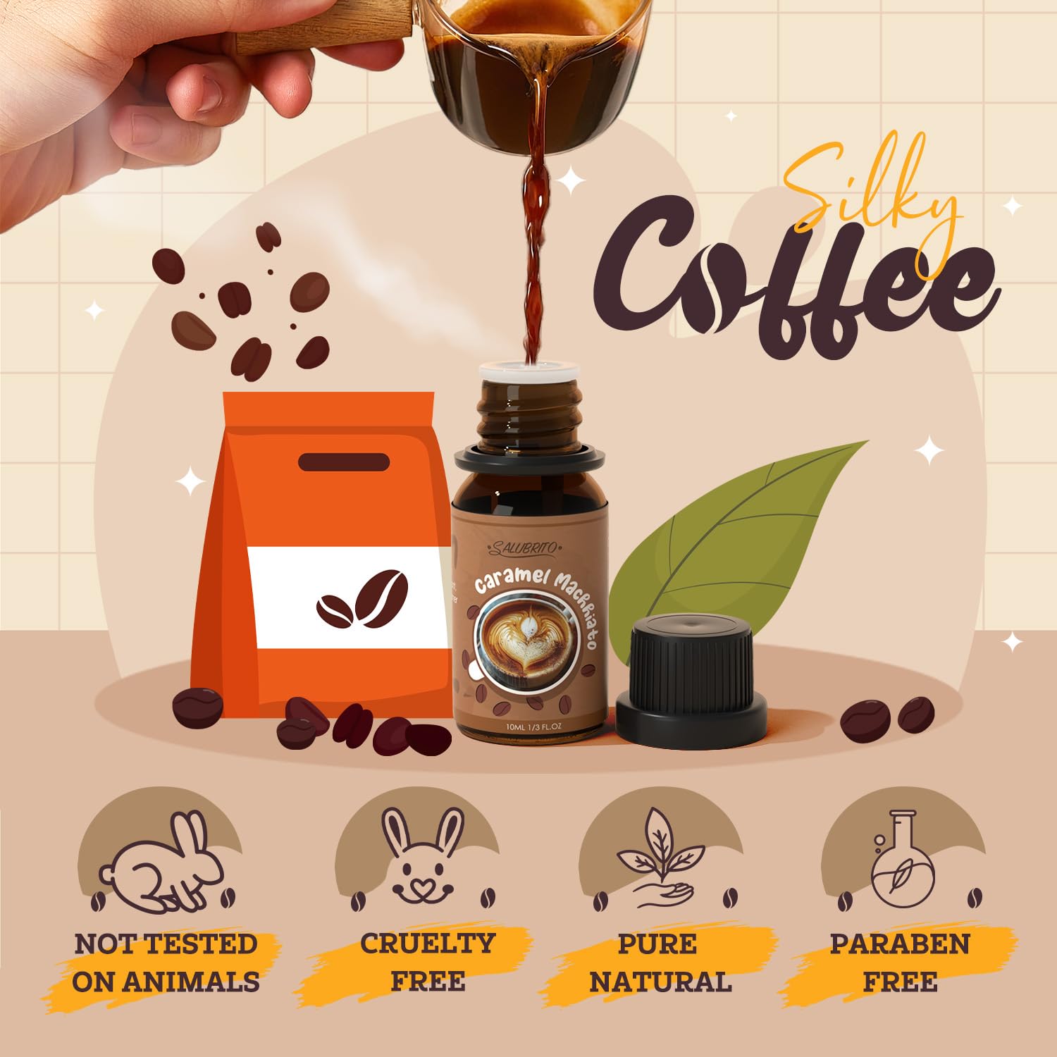 Salubrito cafe mocha coffee oil ideal for evening relaxation and focus