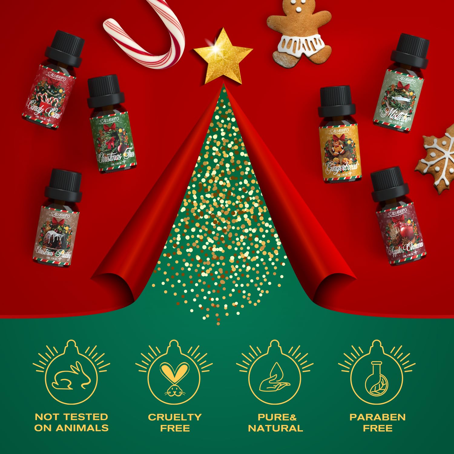 Salubrito Christmas Tree oil for pine-fresh ambience in your space