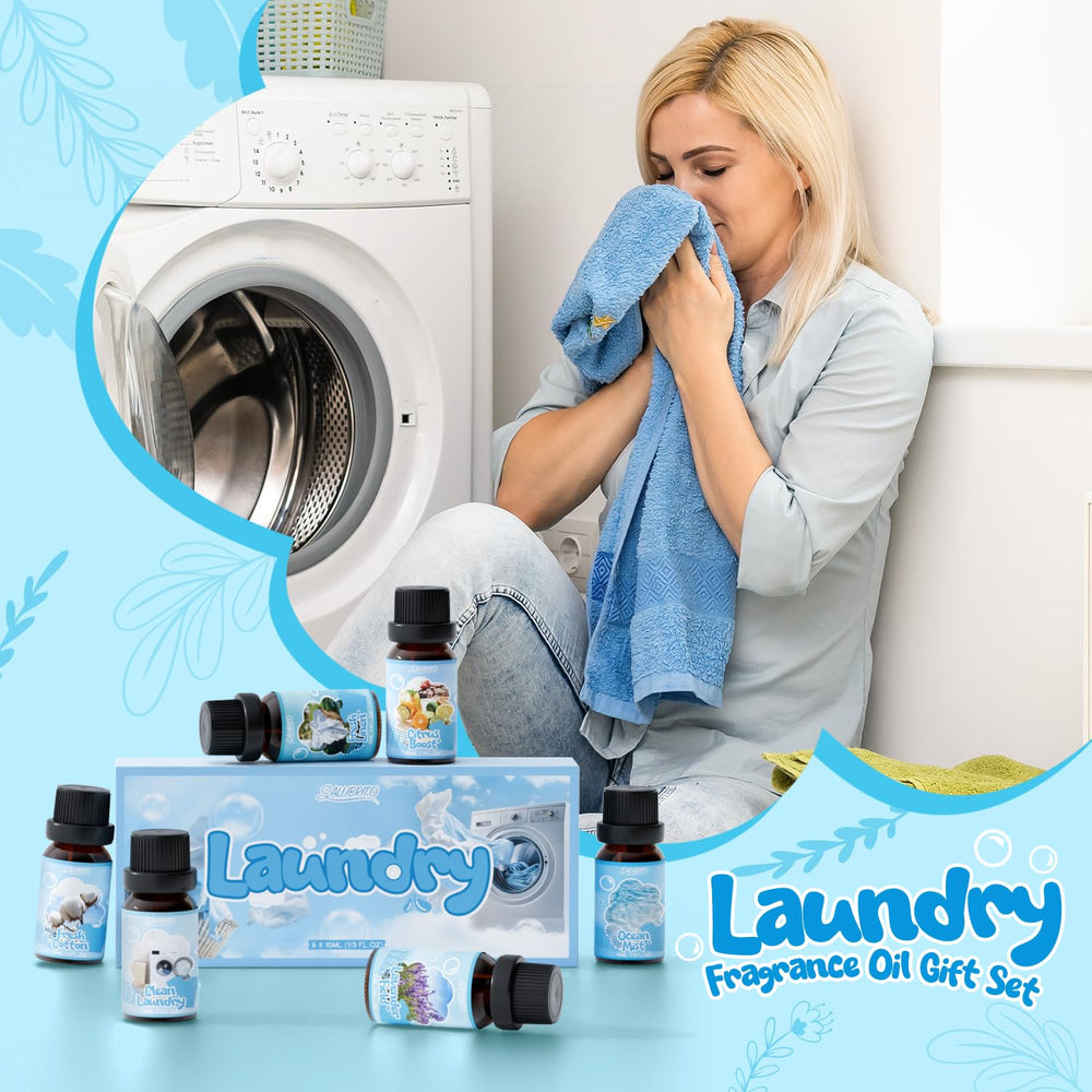 Salubrito Citrus Boost oil captures bright, energetic laundry scents