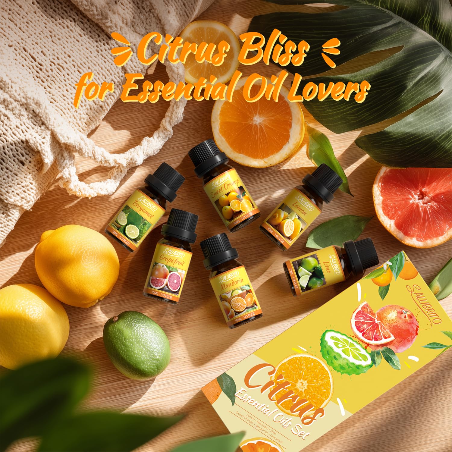 Salubrito Citrus Oils Set diffuser in bedroom for serene nights