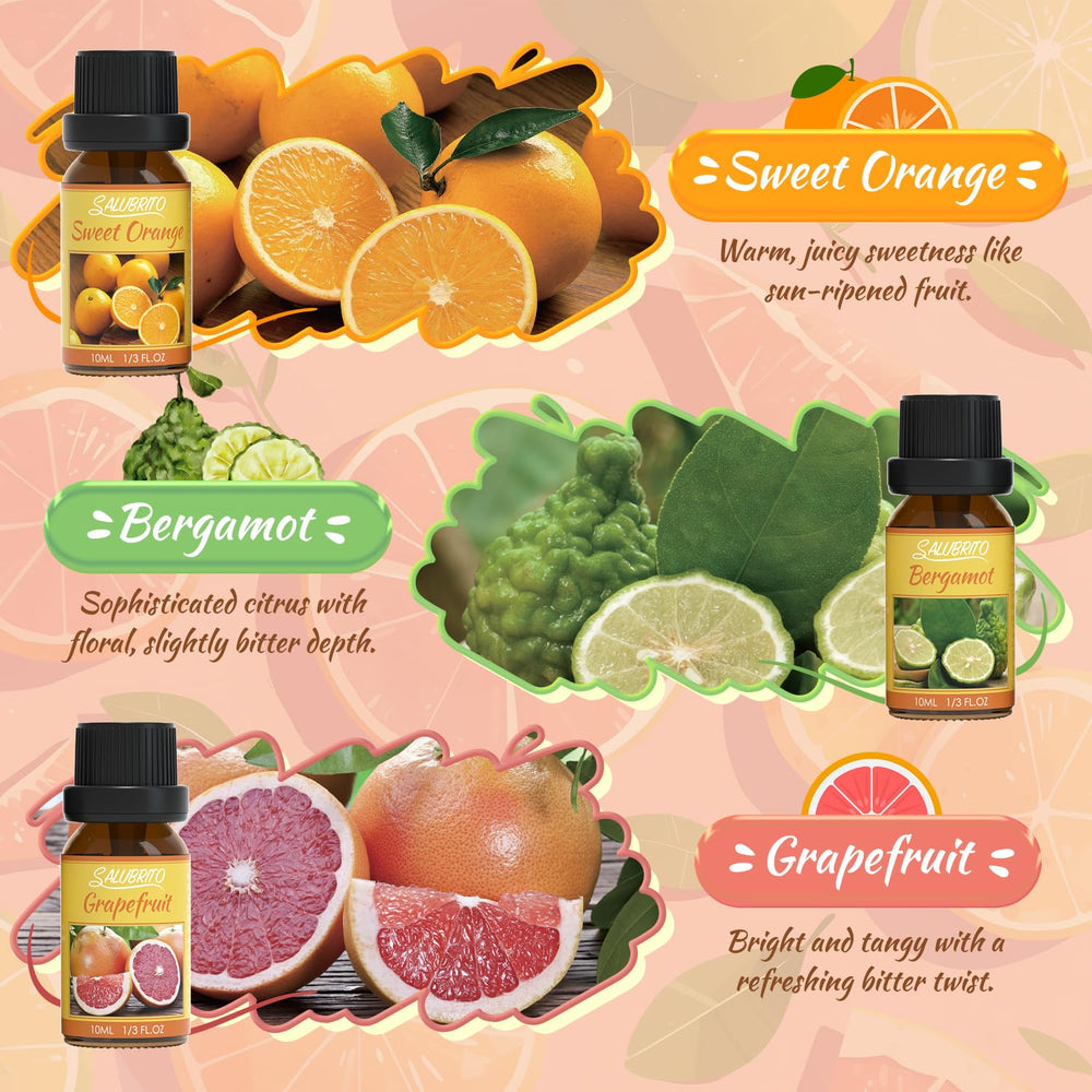 Salubrito Citrus Oils Set ideal for candle making and fragrance crafts