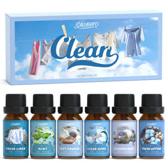 Salubrito clean fragrance oils set 6x10ml collection for diffusers, candles, and soaps.