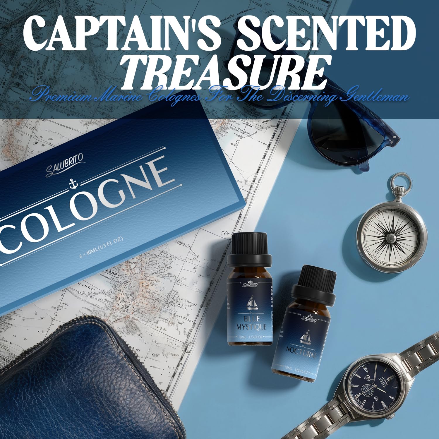 Salubrito Cologne fragrance oil set packaging suggests a thoughtful gift.