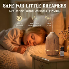 Salubrito diffuser auto shut-off indicator ensures safe nightly use.