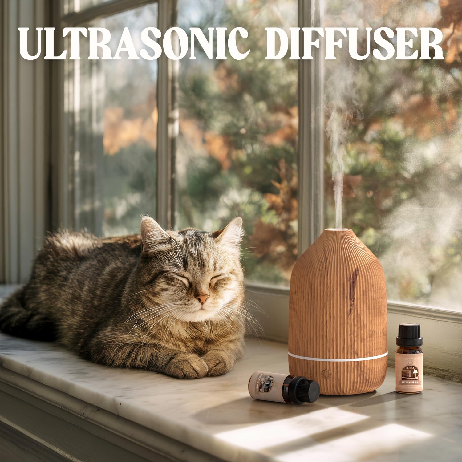 Salubrito diffuser used during yoga with citrus aroma.